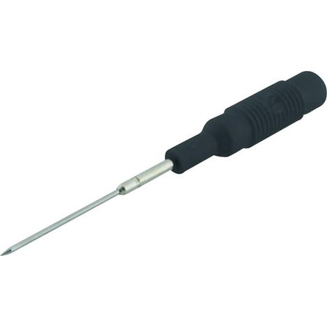 SKS Hirschmann MZS 1 punta de prueba negra acero inoxidable
