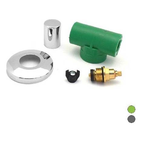 VALVE À VIS AVEC BOUCHON ET ROSACE Dimensions : diamètre 20