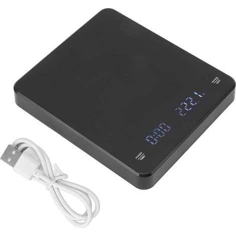 Wiederaufladbare USB-Kaffeewaage, hohe Präzision, LED-Anzeige, Timerfunktion, automatische Nullstellung, für manuellen Filterkaffee.