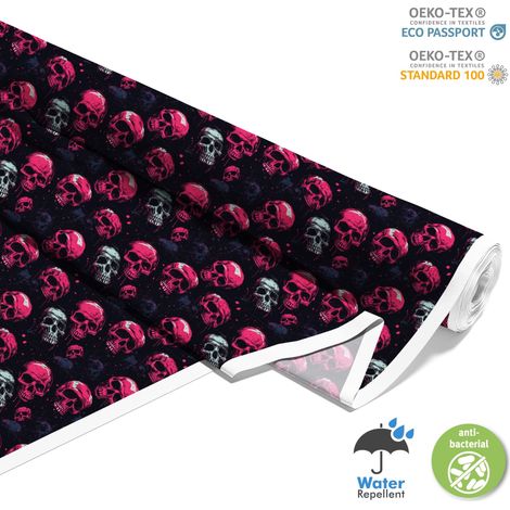 TISSUS DÉCORATIFS D'EXTÉRIEUR OXFORD - Motif Crâne I DX4543 (1/5)
