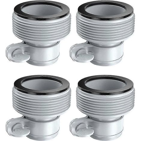 Lot de 4 adaptateurs pour tuyau de piscine 1,25 pouce vers 1,5 pouce, type B, à collier de serrage, pour pompe de filtration de piscine (1/5)