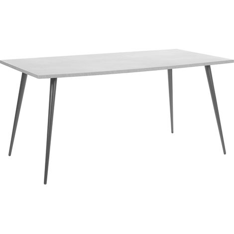 Mesa de comedor efecto hormigón con patas de metal negras rectangular 120 x 80 cm para 6 personas estilo glamour moderno Santiago