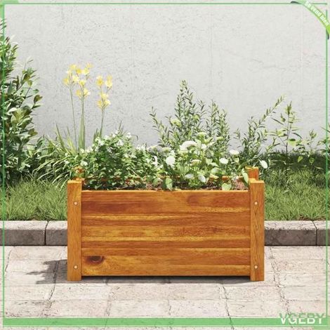 Jardinière surélevée - FAF EICY - 42565 - Bois d'acacia - 50x25x25 cm - Finition à l'huile naturelle (1/5)