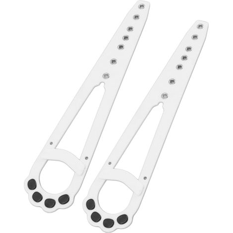 Lot de 2 loquets de sécurité pour chatière, réglables, blancs, pour empêcher les chiens d'entrer (1/5)