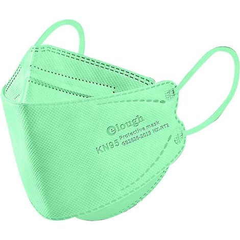 Masques KN95 pour enfants (4 couches) - 30 ou 50 pièces - Vert clair (1/4)