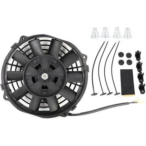 Ventilador eléctrico delgado de 7 pulgadas para radiador, termostato universal de 12 V, con kit de montaje. (1/5)