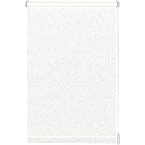 Gardinia EasyFix Rollo mit Blättern weiß 100 x 150 cm (1/3)