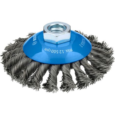 Bosch Metal heavy Kegelbürste, 100 x 0,5 mm, M14, gezopft (1/5)