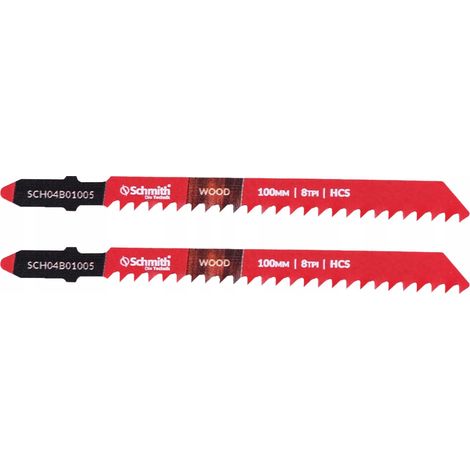 T-förmiges Sägeblatt (T) für Stichsägen für Holz, 100 mm, 8 Zähne pro Zoll, HCS Schmitt (1/5)