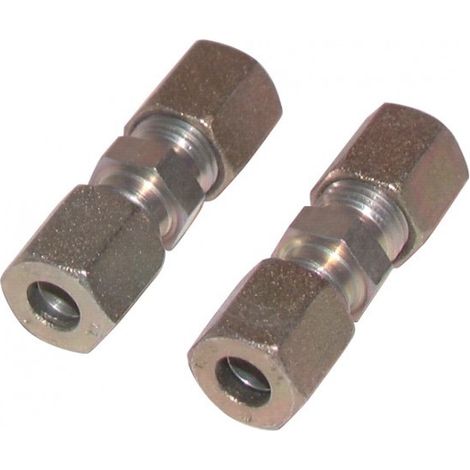Raccord à bague droit tube 10mm x tube 10mm (X 2) - DIFF