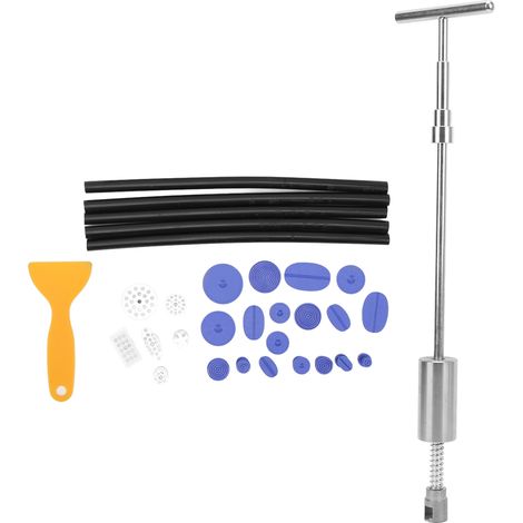 Kit de 33 pièces de débosselage sans peinture, débosselage T-bar avec ventouses et grattoirs, réparation de carrosserie automobile (1/5)