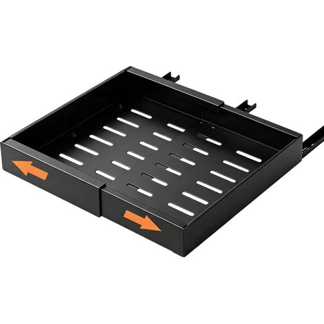 Ausziehbarer Schrankorganisator, verstellbares Design, platzsparend, Schwarz 1Stück (1/2)