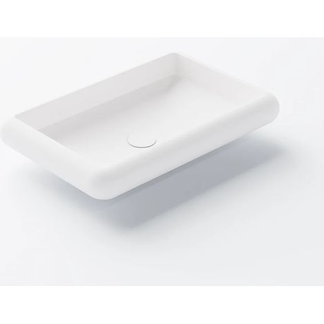 Steinberg Série 440 lavabo à poser, rectangulaire arrondi, sans