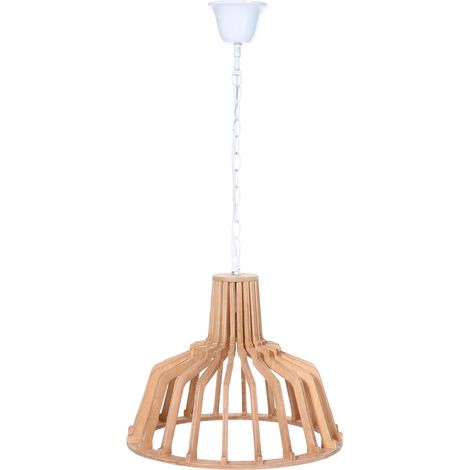 Lampada a sospensione Lucerna in legno naturale e ferro (1/3)