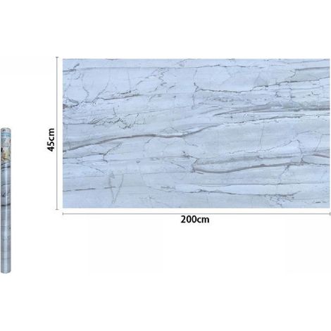 TrAdE Shop Traesio - Rotolo Pellicola Adesiva Per Parete Effetto Marmo Bianco 45cm X 2mt Mobili 71254 -