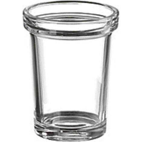 Inda - Porte-brosse à dents en verre transparent Gealuna