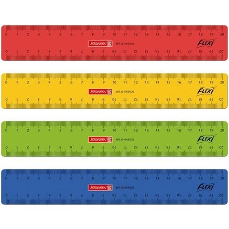 1 Règle flexible - 20 cm - Couleur aléatoire