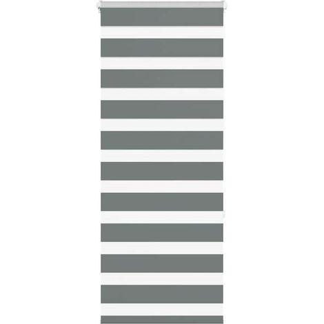 Doppelrollo Dunkelgrau 60x150 cm Stoffbreite 55,9 cm Polyester