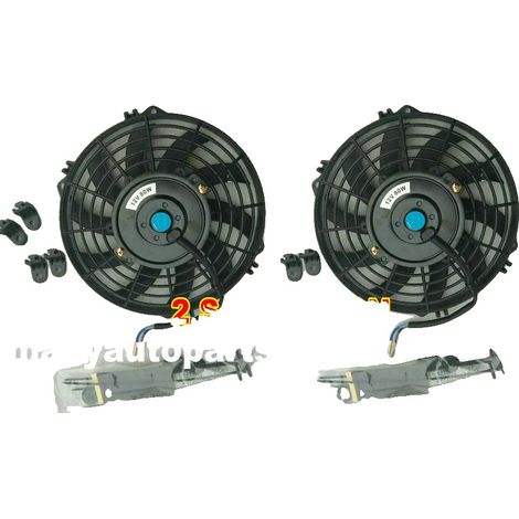Ventola di raffreddamento del motore, design sottile, montaggio universale, 2 set di ventole da 10 pollici