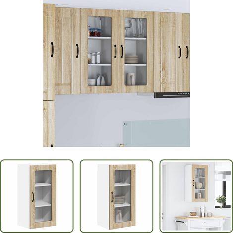 Holzschrank -  Küchenschrank Sonoma-Eiche 40 x 31 x 80 cm Holzwerkstoff (1/5)