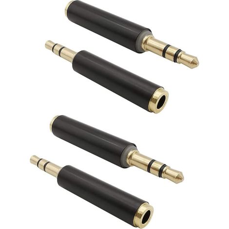 Lot de 4 adaptateurs de microphone TRRS vers TRS 3,5 mm 3,5 mm 1/8" TRRS femelle vers prise TRS mâle (1/5)