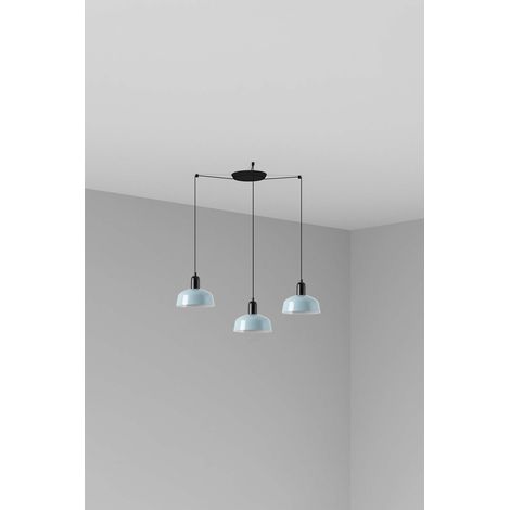 Faro Tatawin Lampada a sospensione a grappolo piccola, nera, grigio bluastro, 3x E27
