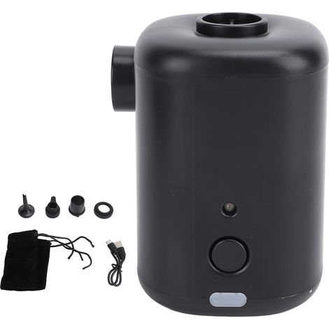 Portable Air Pump Electric Inflator Deflator for Gas Cushion Bed Swimming Ring Outdoor Toys Black (1/5)