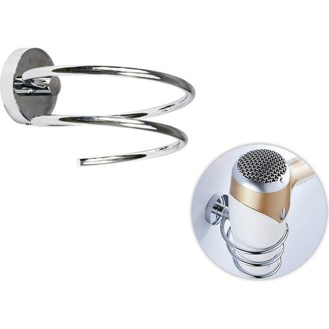 TrAdE Shop Traesio - Porta Phon Da Parete A Muri In Acciaio Arredo Bagno Con Fissaggio A Viti -