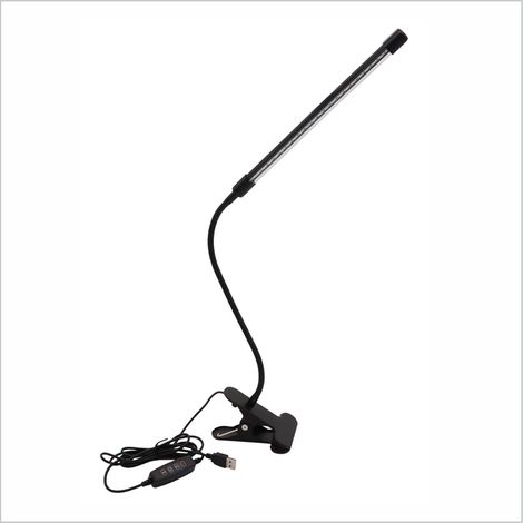 Lampara Led Ajustable - Cuello De Ganso Flexible 40 Cm - 3 Temperaturas De Color - Con Puerto Usb Y Abrazadera - Para Oficina En Casa (1/5)