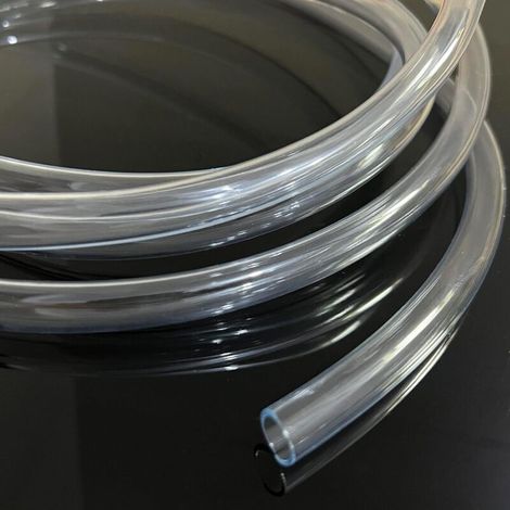 Tuyaux en PVC pour Carburant - DiamèTre IntéRieur x Diamètre Extérieur 9x11mm (3 mètres) Tuyau de Flexible Très Résistant Souffleur Coupe-Bordure TronçOnneuse Moto Voiture, Transparent (1/5)