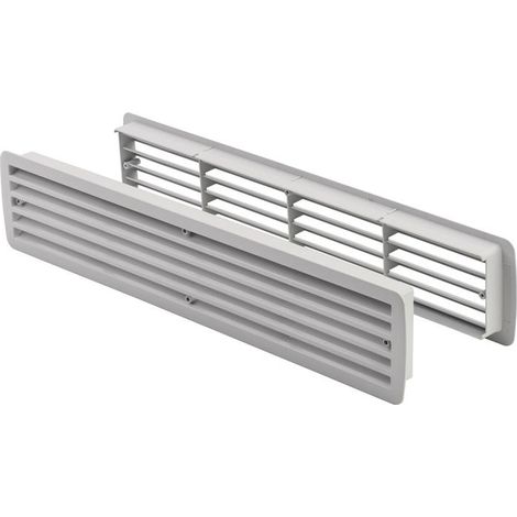 HOJU Badezimmerlüftung 9020 G Länge 457 mm Breite 92 mmKunststoff lichtgrau Ecken abgerundet