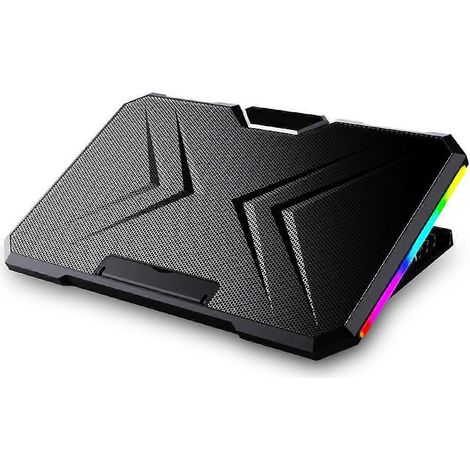Laptop-Kühler, tragbarer Notebook-Kühlständer mit Dual-Turbo-RGB-Lüfter für 12-17 Zoll