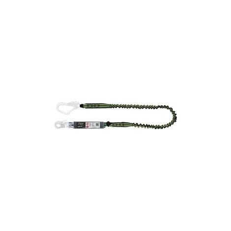 KRATOS SAFETY - Longe en sangle élastique 2 m avec absorbeur d'energie et mousquetons FA5020217 et FA5020755