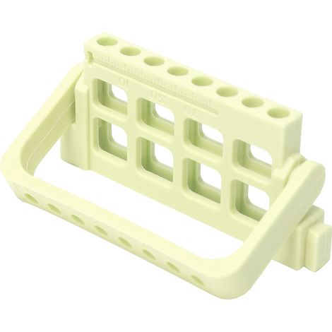 Support de fraises dentaires 8 trous, porte-lime endodontique, organiseur d'instruments pour cabinet, jaune clair, accessoire de soin bucco-dentaire. (1/5)