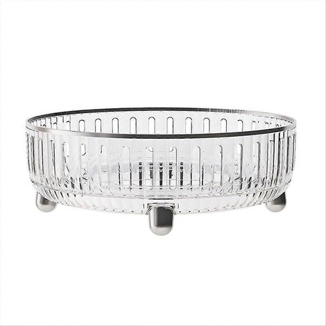 360° drehbarer Make-up-Organizer für den Schminktisch, transparent weiß, Schreibtisch-Organizer, drehbar und stabil, praktische Aufbewahrung für Kosmetikartikel (1/5)