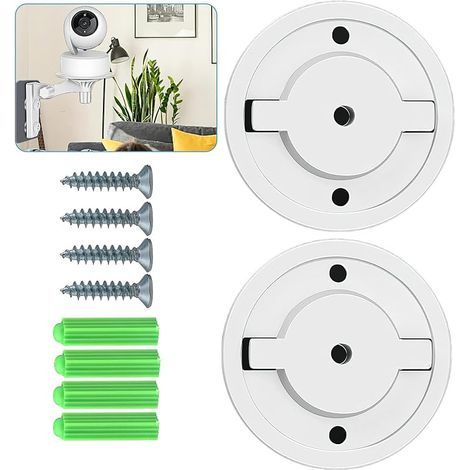 Set mit 2 55-mm-Kamerahalterungen für Tapo C200, C210, IPC40C, IPC42C, TPC42EW, IPC43AN, IPC43AW, MIPC451, Wandmontagebasen-Zubehör mit Schrauben und Dübeln für Überwachungskameras (1/5)