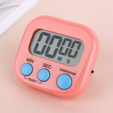 Chronomètre, minuteur de cuisine électronique numérique avec dos magnétique et alarme de maintien, compte à rebours en minutes, grand écran LCD (1/5)