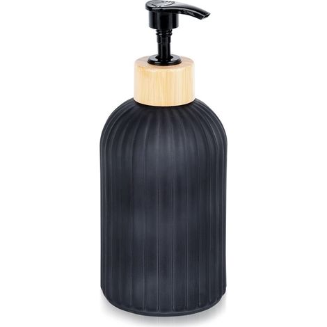 Dispenser di sapone in vetro nero 400 ml
