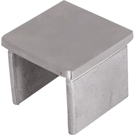 IAM DESIGN Endkappe für Nutrohr eckig, 40x40 mm, Edelstahl geschliffen V4A