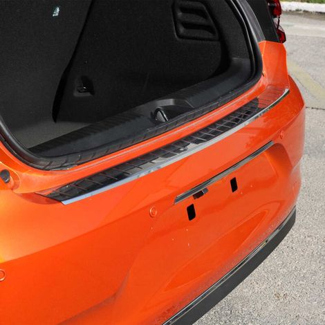 Protection seuil Coffre Pare-Chocs Compatible avec Renault Clio 2019-2024 Acier INOX