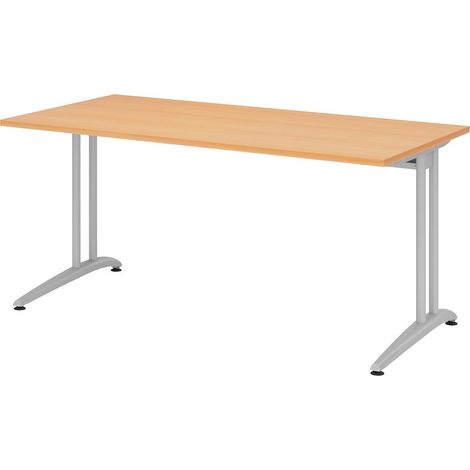 Schreibtisch Pro-B H720xB1600xT800mm Buchedekor gerade Form Kufe HAMMERBACHER (1/3)