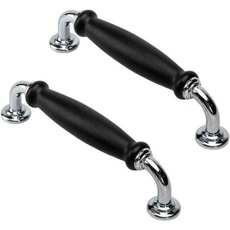 pièces 128mm Noir Vintage Boutons de Portes Placards poignées de portes Cabinet Tiroir Poignées Meuble Portes pour Placards Cuisine Tire Boutons Armoire Distance de Trou (1/4)