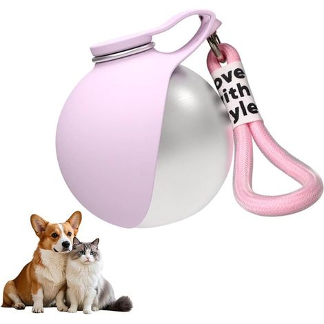 Gourde Chien Promenade, 285 ML Gourde pour Chien Promenade avec Bol Pliable en Silicone, avec système de refoulement, en Acier Inoxydable pour Animal Promenades Et Voyage (1/5)