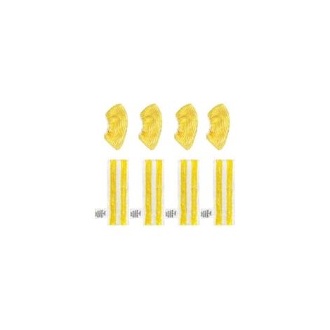 Juego de 8 piezas de repuesto compatibles con las limpiadoras a vapor Kärcher SC2, SC3, SC4 y SC5. Contiene 4 limpiadoras y 4 tapas de limpieza.