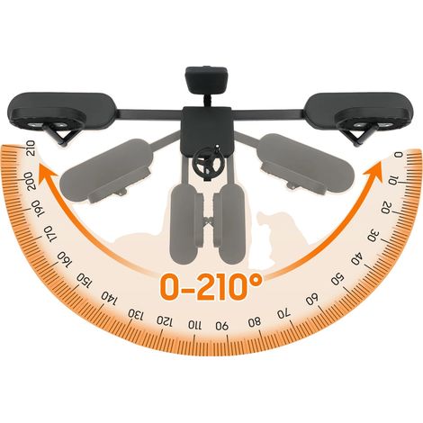 Máquina estiradora de piernas, ángulo ajustable de 0 a 210°, carga máxima de 100 kg, dimensiones totales 95x41x40 cm, materiales duraderos, ruedas de fácil desplazamiento. (1/5)