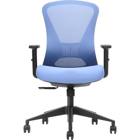 Cromad senior se1700 silla de oficina - altura ajustable con elevador de gas de grado 4 - soporte lumbar ajustable - asiento con espuma - ruedas de nailon 360º - color azul