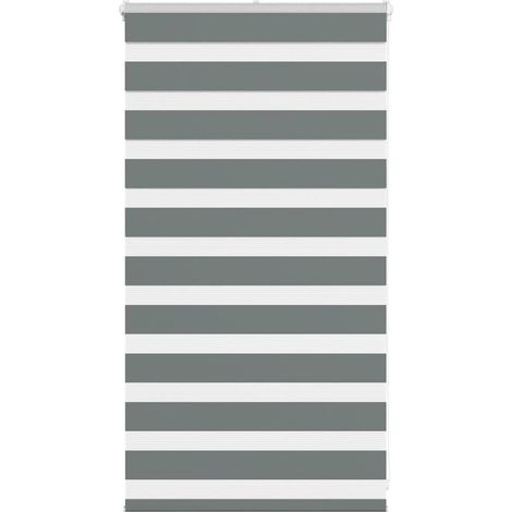 Doppelrollo Dunkelgrau 75x100 cm Stoffbreite 70,9 cm Polyester