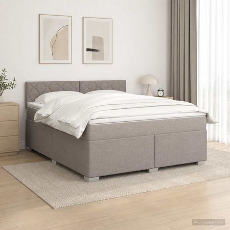 Cama con Base Tapizada, Colchón y Luz LED Topo 140 x 190 cm (1/5)