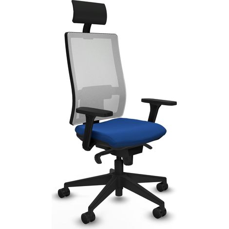 Sedia da ufficio piqueras y crespo Horna bianco rete e similpelle