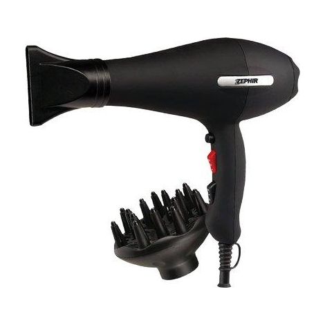 ASCIUGACAPELLI PROFESSIONALE ZHB2002 ZEPHIR VOLT 230 WATT 2200 2 VELOCITA 3 TEMPERATURE
